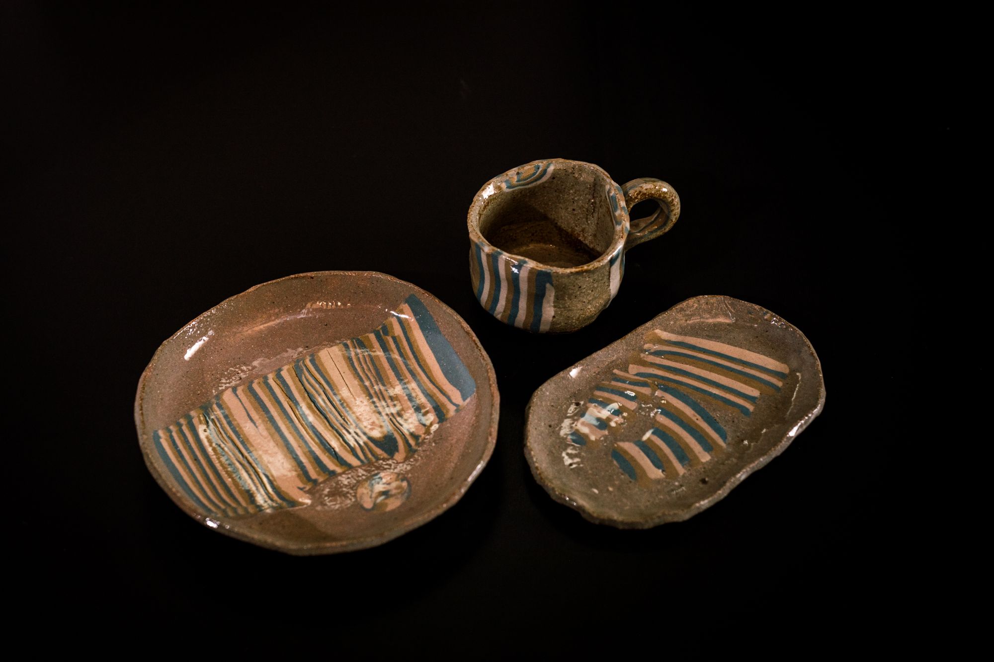 特別最終値下げ昭和ベロ亭賽窯岩国英子初期作 未使用 青磁沙羅駝鉢